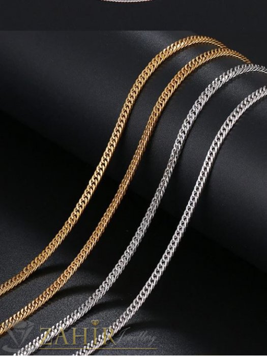 Колиета - ХИТ модел тънка верижка 55 см,плътни звена на плетката широки 0,3 см, стомана със златно покритие - ML1588